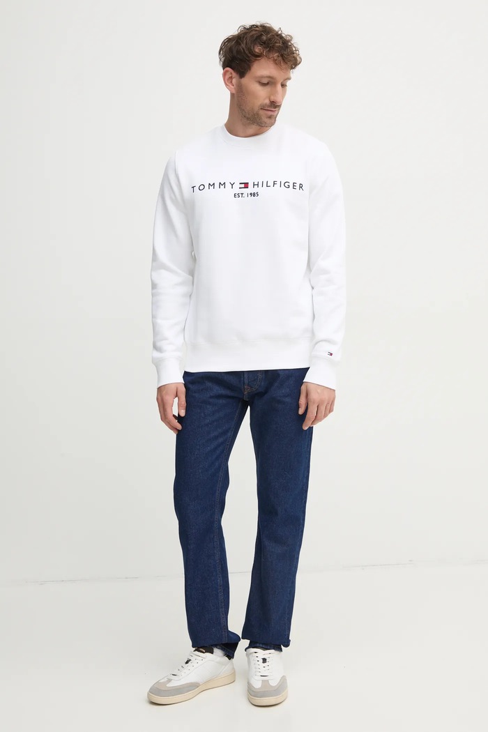 Tommy Hilfiger bluză MW0MW11596.4891 alb SS25