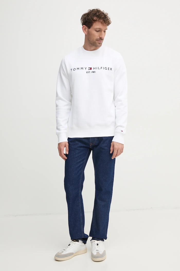 Tommy Hilfiger bluză MW0MW11596.4891 alb SS25