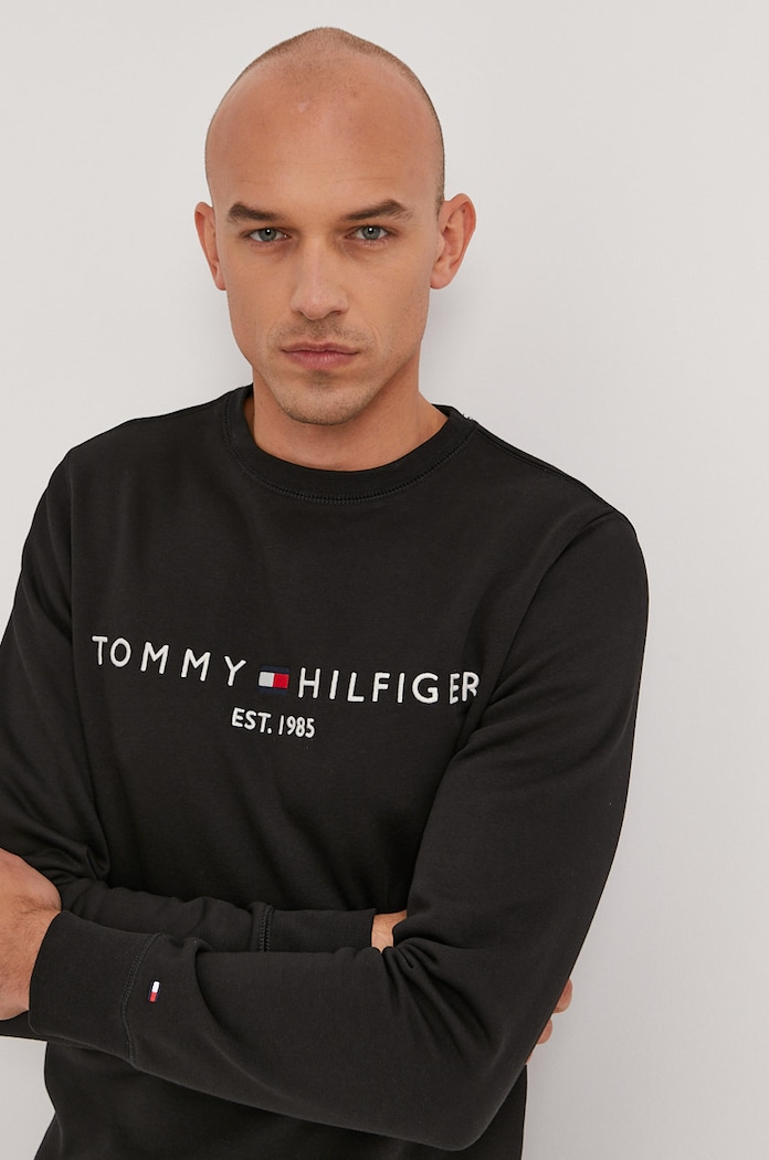 Tommy Hilfiger - Mikina bez kapucne čierna MW0MW11596.4891