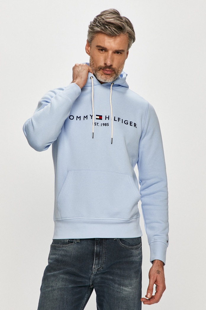 Tommy Hilfiger - Majica natpis plava MW0MW11599.4891