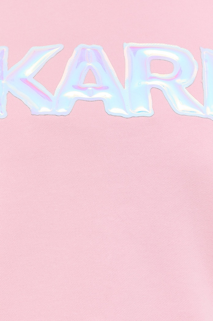 Bavlnená mikina Karl Lagerfeld 211U1804 ružová