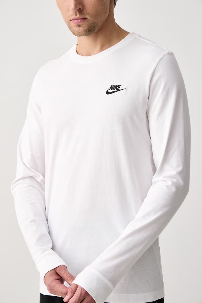 Hosszúujjú férfi pamut Nike Sportswear AR5193 fehér