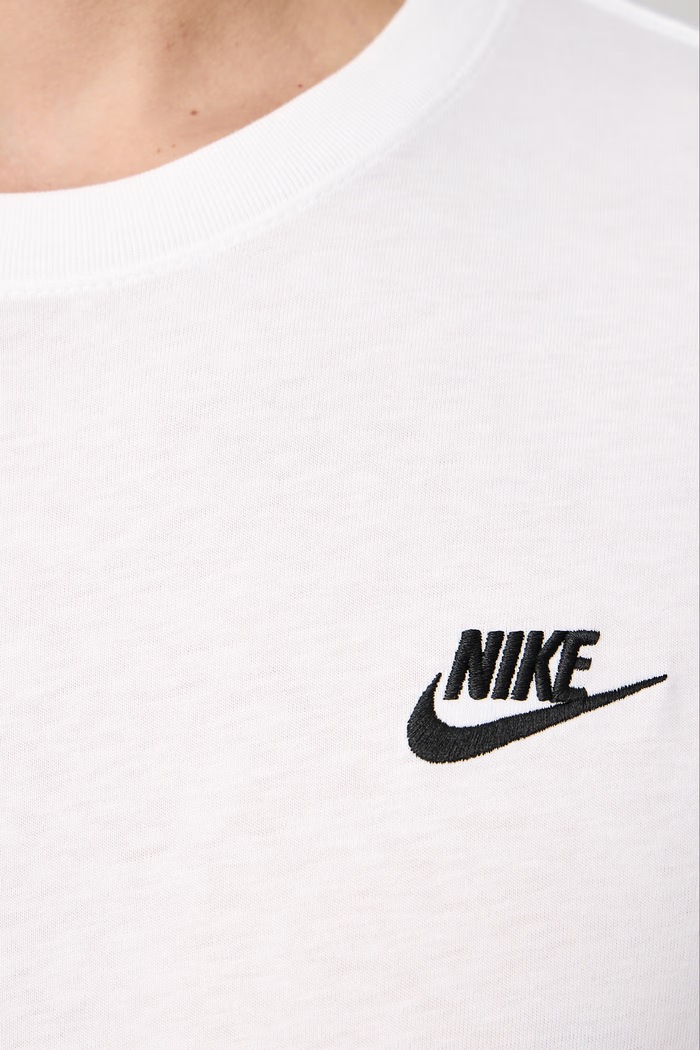 A maniche lunghe da uomo in cotone Nike Sportswear bianco AR5193