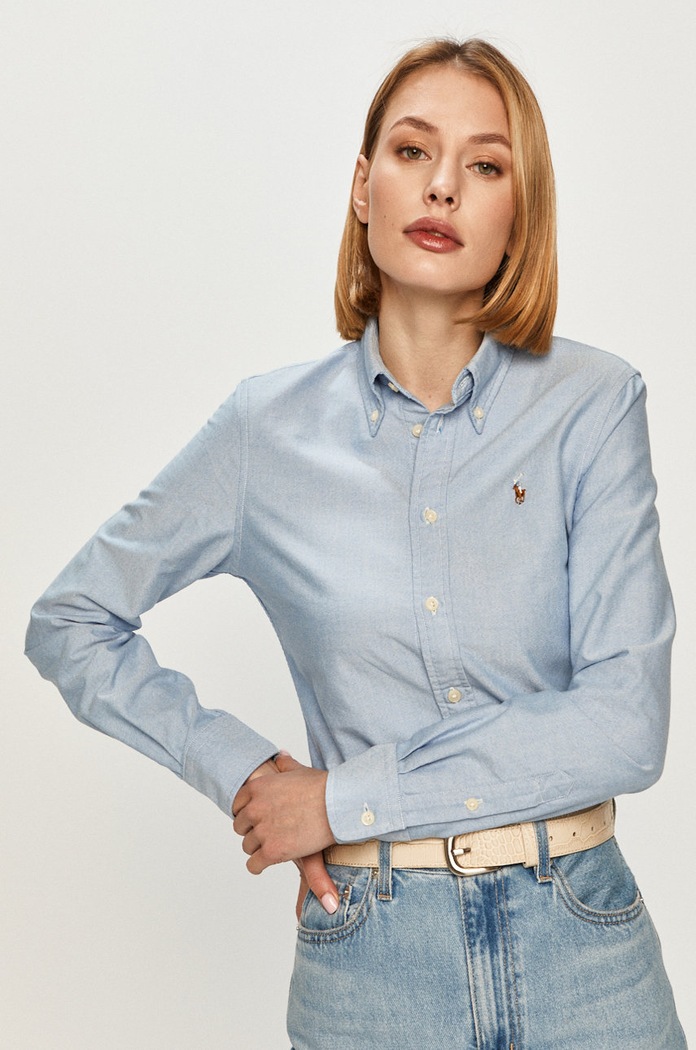 Памучна риза Polo Ralph Lauren син 211743355002