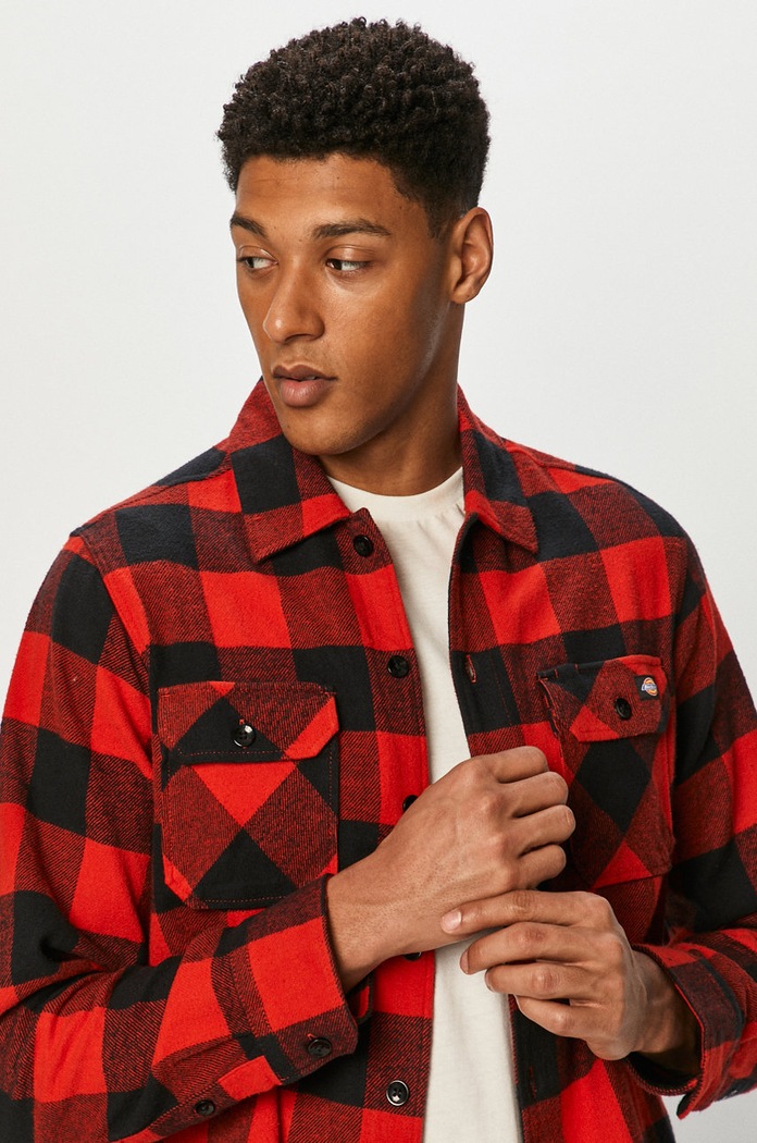Πουκάμισο Dickies κανονικό κόκκινο DK0A4XDZRDX