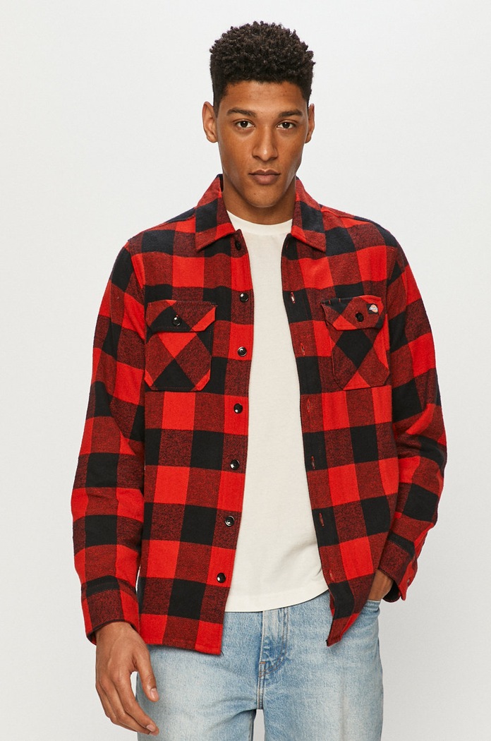 Πουκάμισο Dickies DK0A4XDZRDX κόκκινο