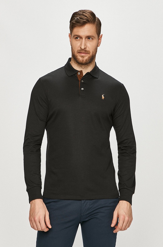 Polo Ralph Lauren - Longsleeve 710671785002 bawełna czarny 710671785002