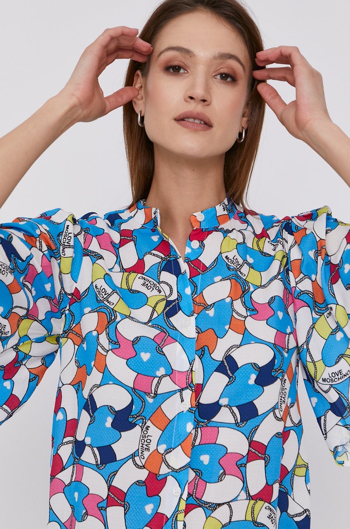 Love Moschino Koszula W.C.E08.00.T.109A niebieski
