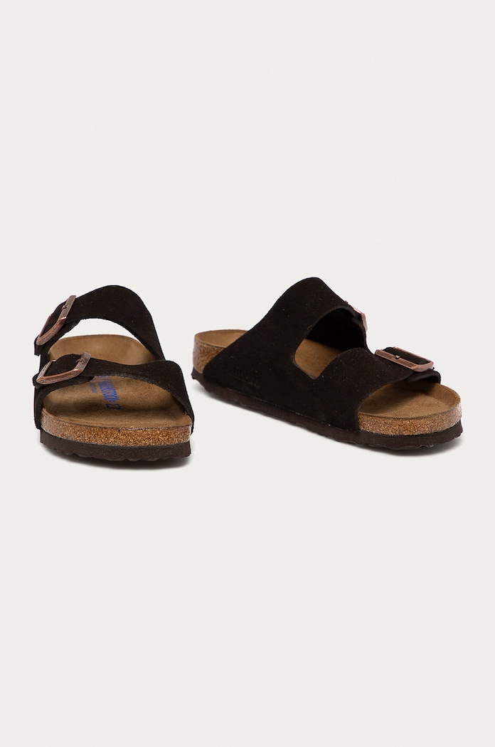 Παντόφλες σουέτ Birkenstock Arizona 951313 καφέ AW23
