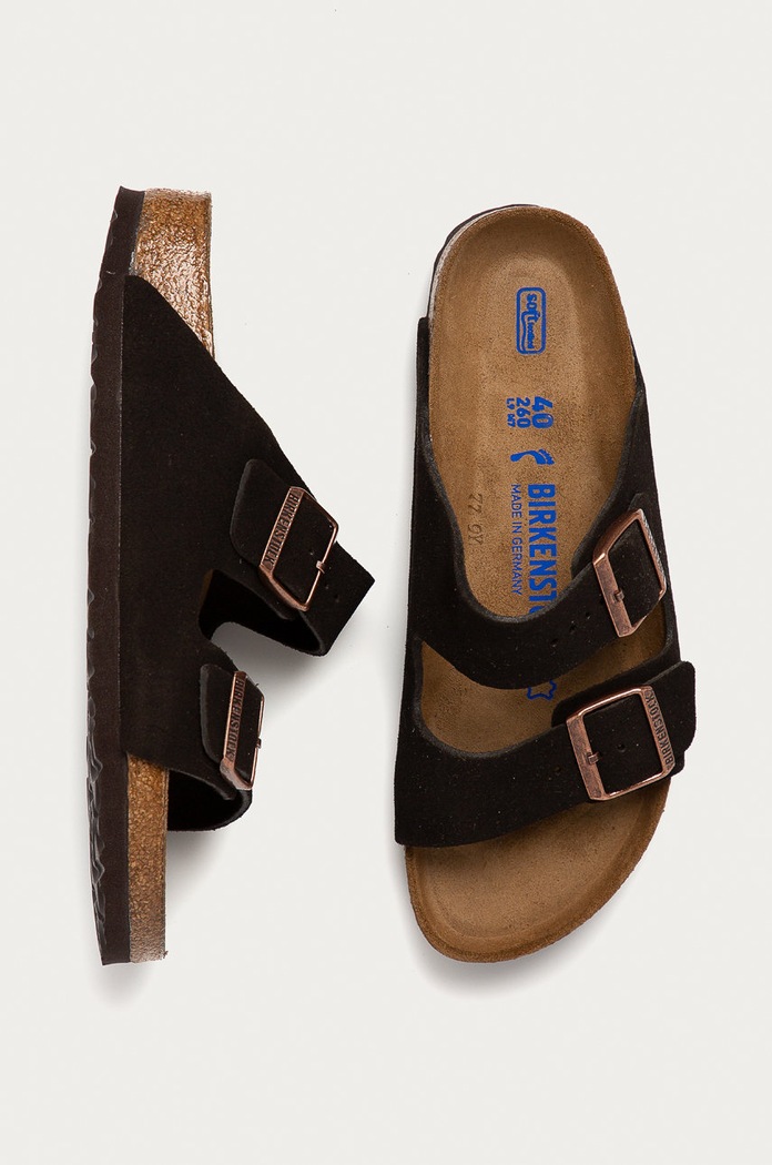 Παντόφλες σουέτ Birkenstock Arizona καφέ 951313
