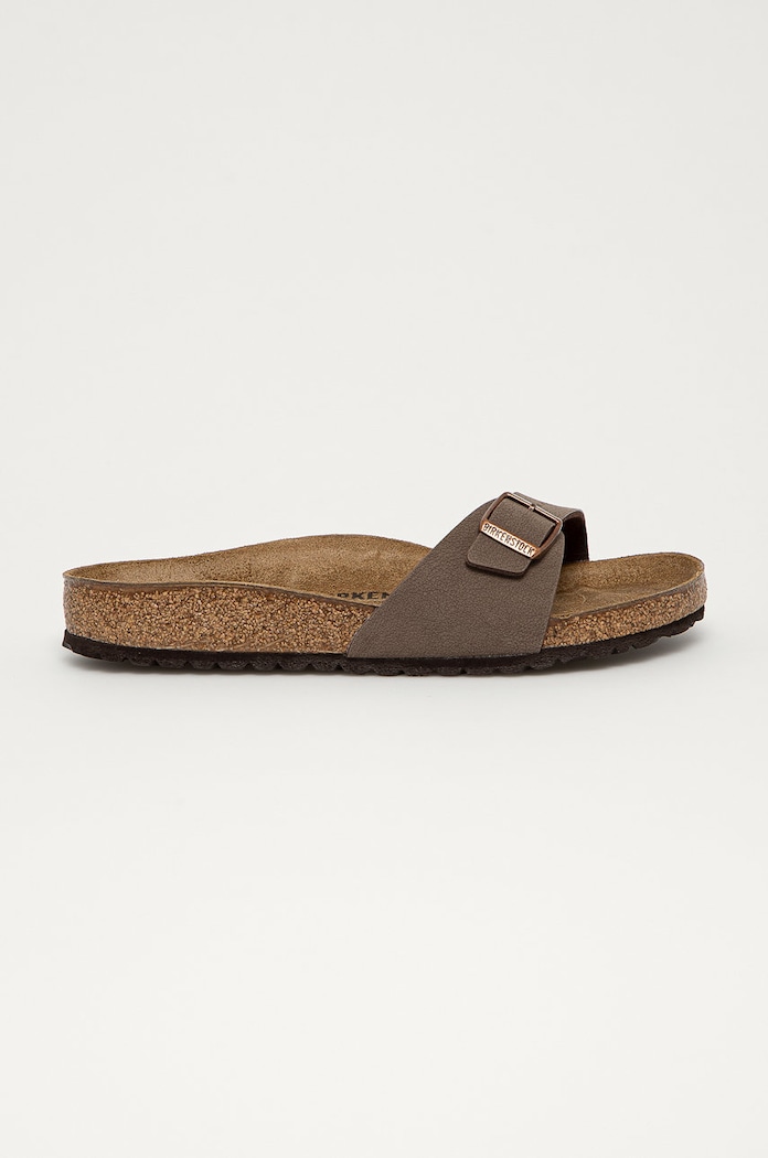 Pantofle Birkenstock Madrid přírodní kůže hnědá 40091.Madrid
