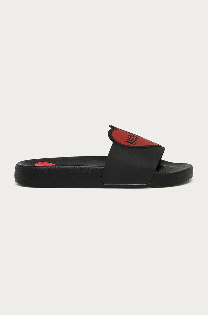 Love Moschino - Klapki syntetyczny czarny JA28042G1CI13000