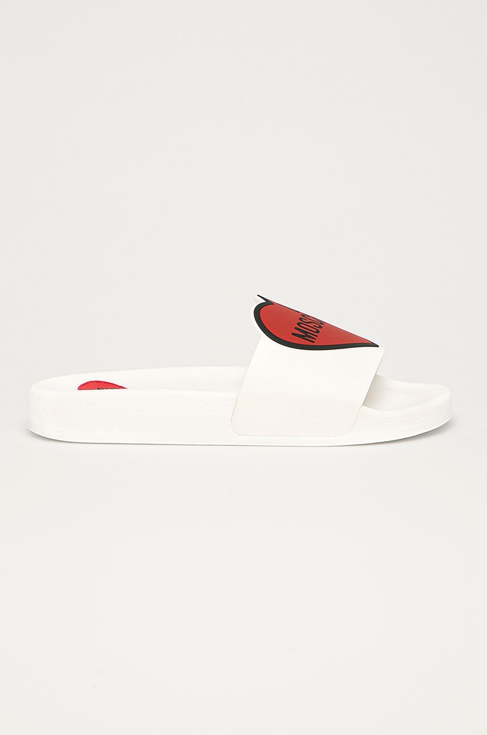 Love Moschino - Šľapky plochý biela JA28042G1CI13100