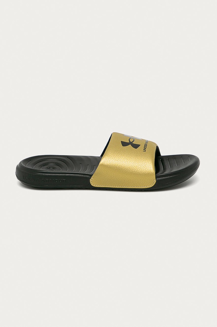 Pantofle Under Armour 3023772 bez podpatku zlatá 3023772