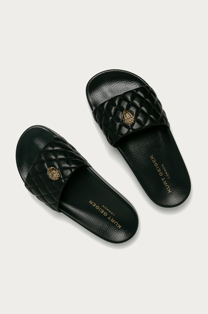 Kurt Geiger London Klapki Meena Eagle MEENA.EAGLE.00 czarny SS21