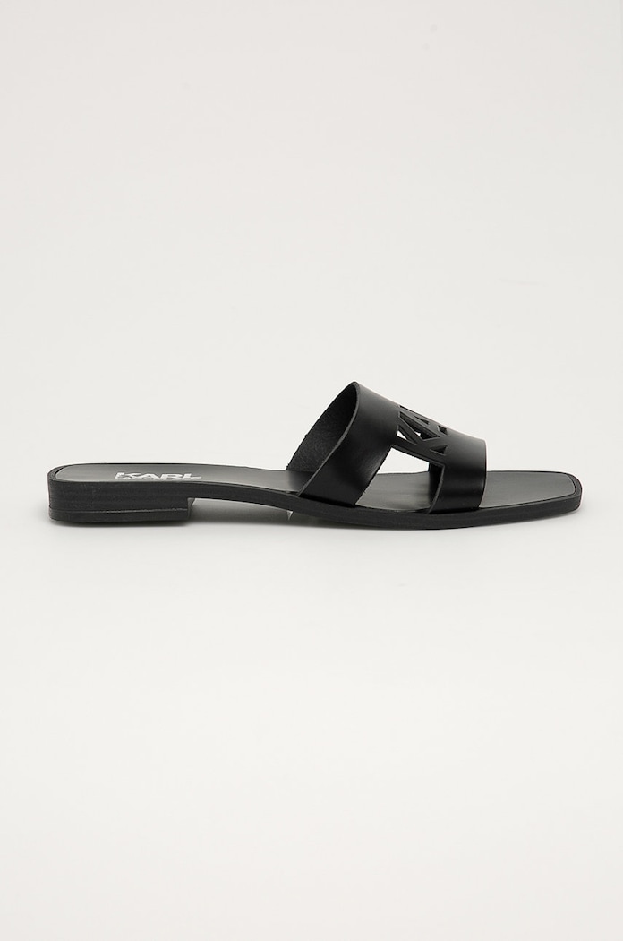 Karl Lagerfeld - Bőr papucs nappa bőr fekete KL80405.00X