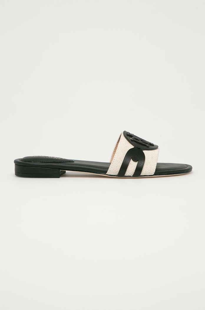 Lauren Ralph Lauren - Παντόφλες Alegra υφασμάτινο μαύρο 802826823004