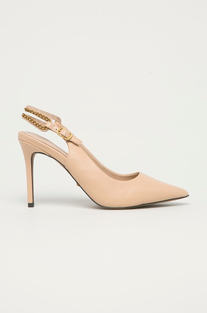 Marciano by Guess Szpilki skórzane szpilka beżowy 1GG9A2.9568Z