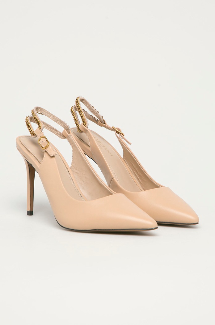 Marciano by Guess Szpilki skórzane 1GG9A2.9568Z beżowy SS21