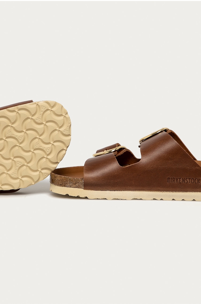 Παπούτσια Δερμάτινες παντόφλες Birkenstock Arizona Big Buckle 1011072 καφέ
