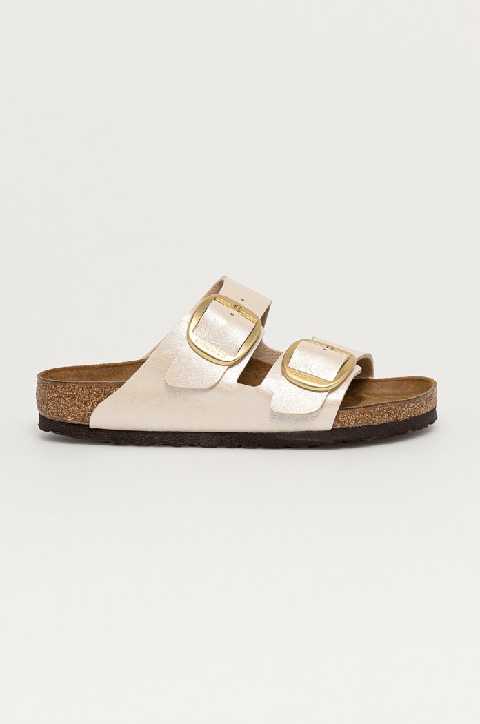 Šľapky Birkenstock Arizona imitácia kože béžová 1020032