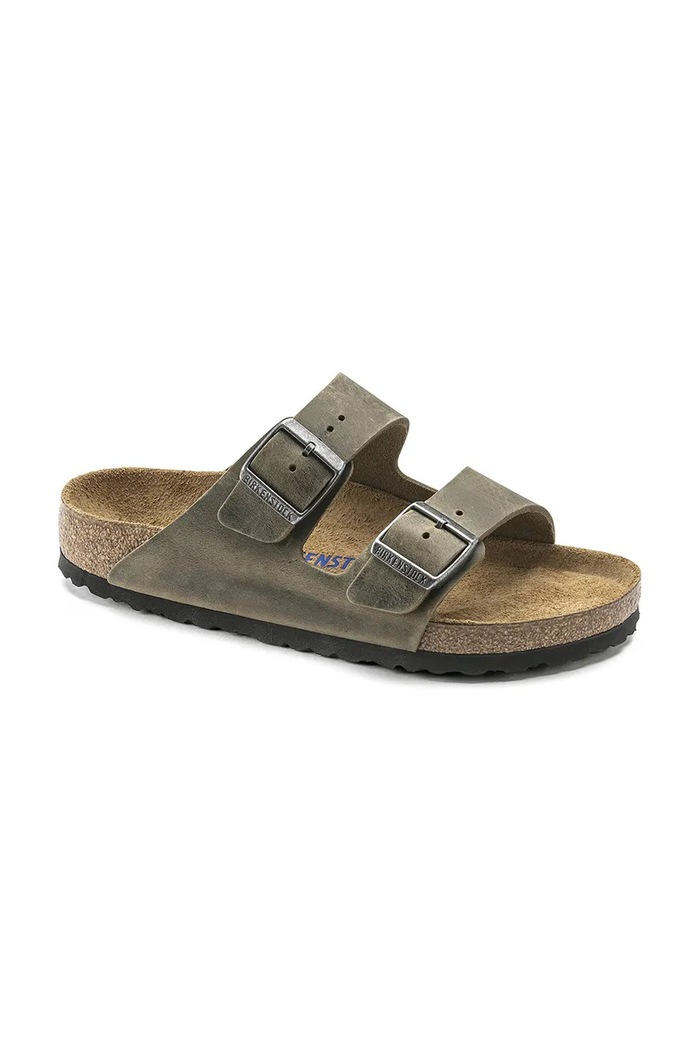 Birkenstock ciabatte slide in pelle Arizona 1019313 verde SS26