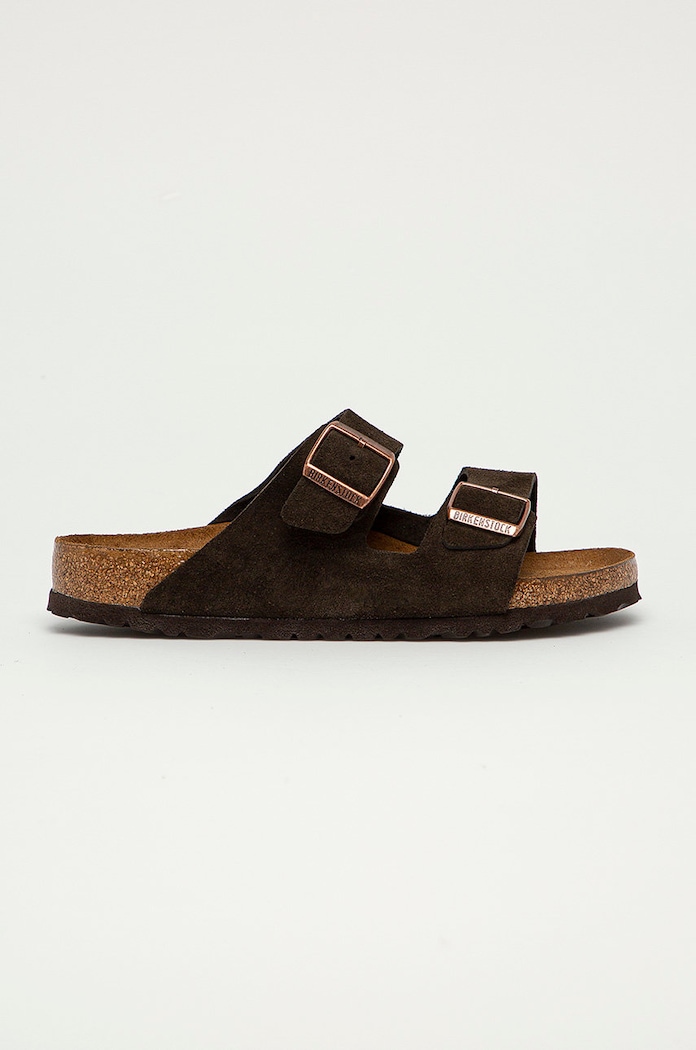 Birkenstock papucs velúrból Arizona barna 951311