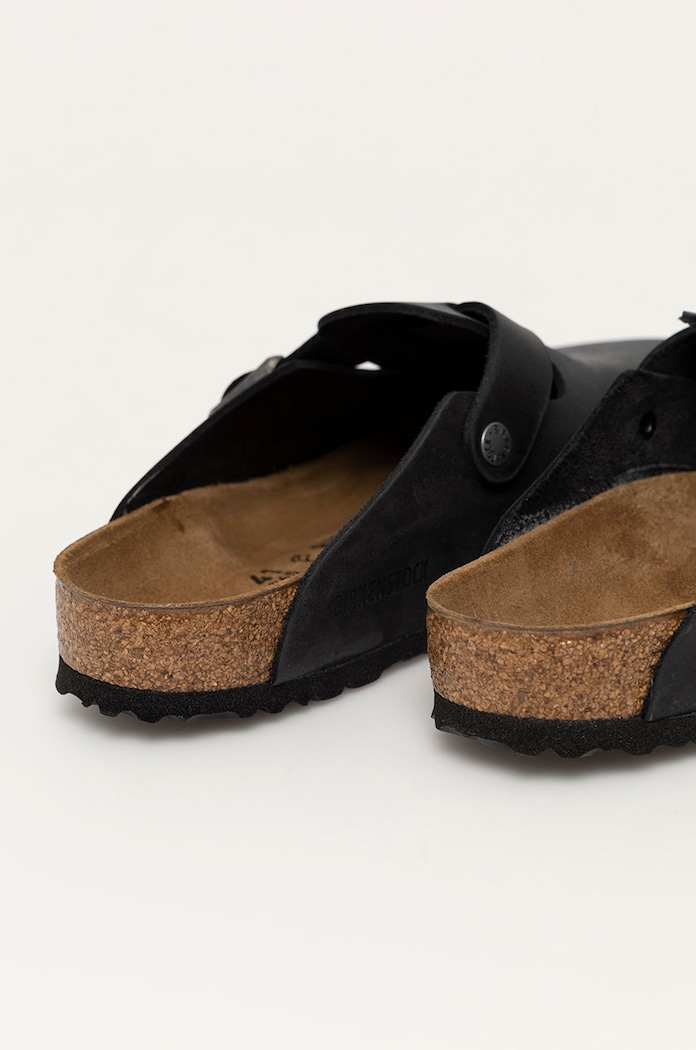 Cipők Birkenstock nubuk papucs Boston SFB 59461 fekete