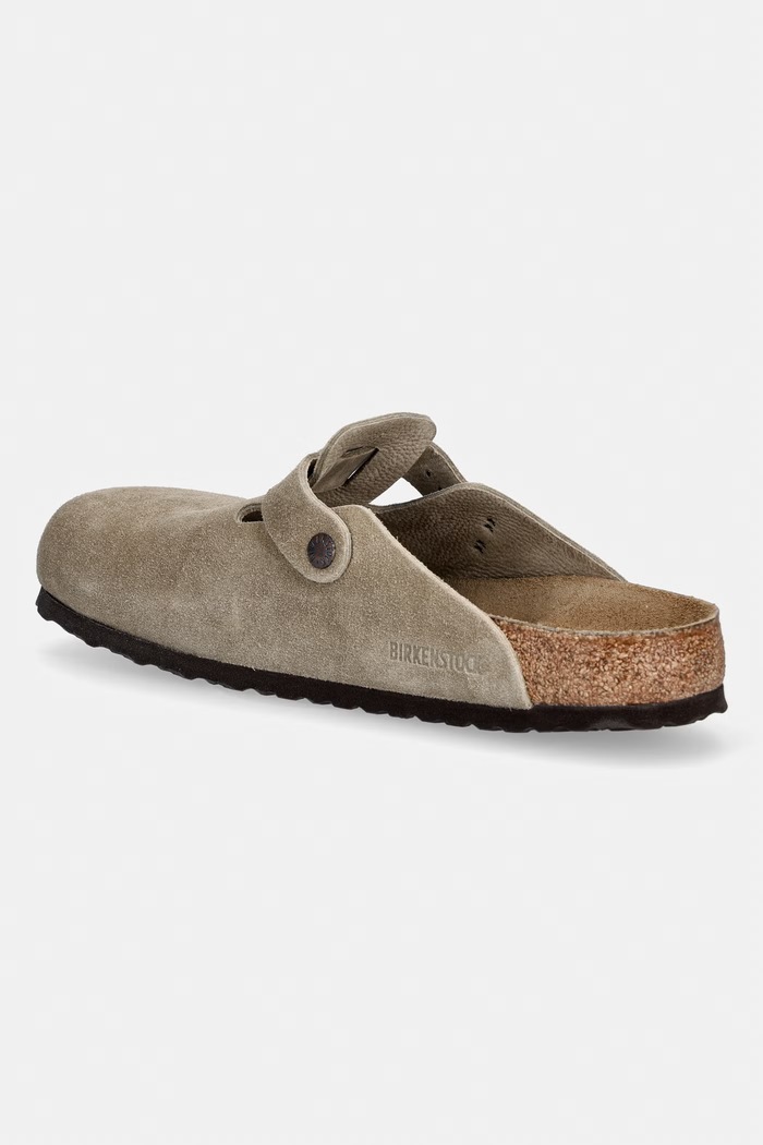 Încălțăminte Birkenstock papuci bărbați piele întoarsă Boston 560771 bej