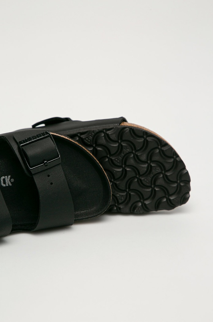 Scarpe Birkenstock Arizona Birko Flor Black Black Foot Bed 1019069 nero