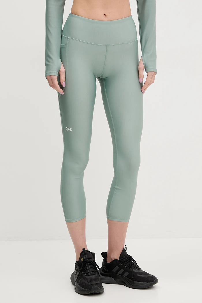 Under Armour legginsy treningowe HG Armour HiRise z elastanem zielony 1365335