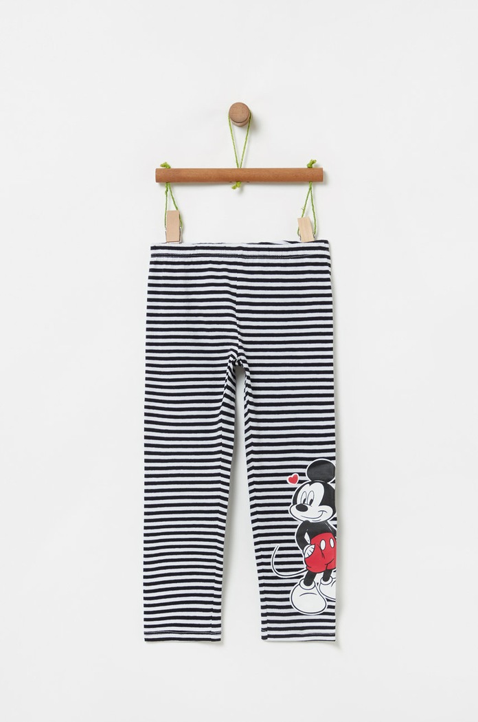 OVS Legginsy dziecięce nadruk czarny 867021