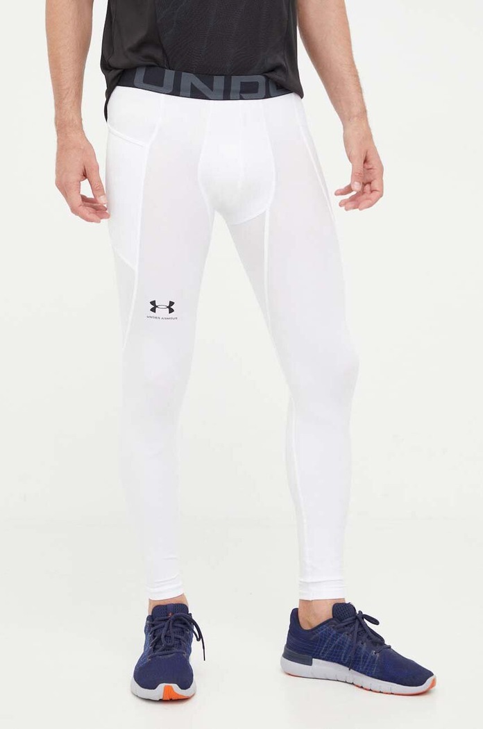Under Armour sportovní legíny pánské HG Armour pletenina bílá 1361586