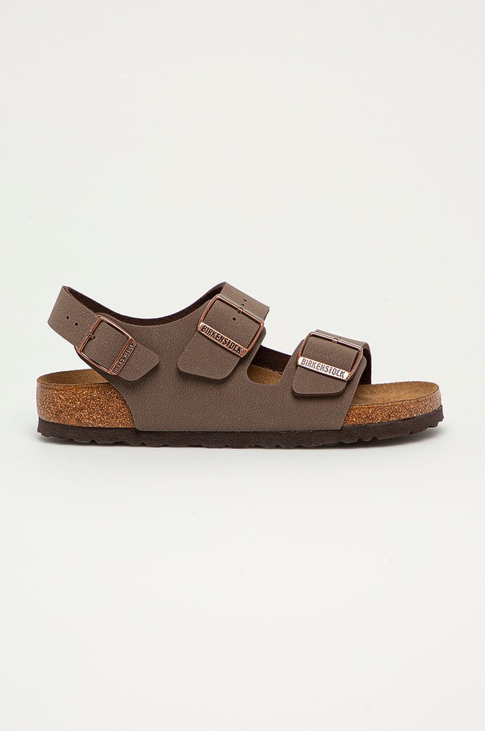 Sandály Birkenstock Milano přírodní kůže hnědá 634503