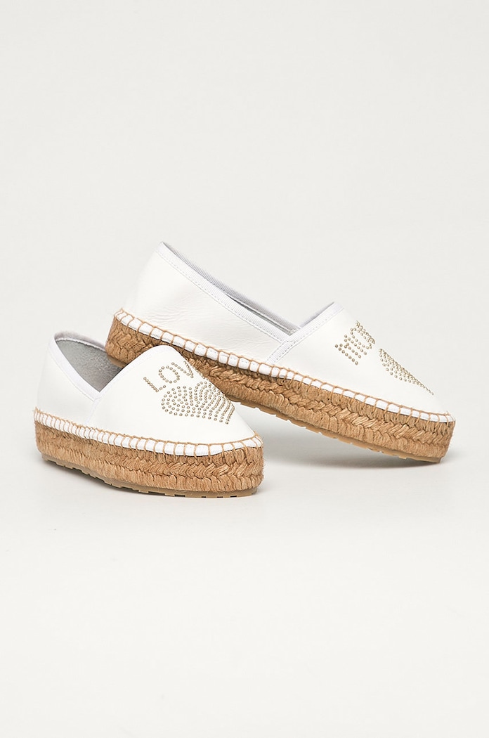 Love Moschino - Kožené espadrilky JA10043G1CIA0100 bílá SS21