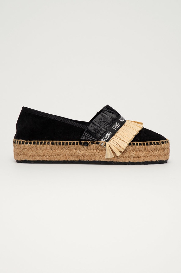 Espadrilky Love Moschino textilní černá JA10403G0CJG0000