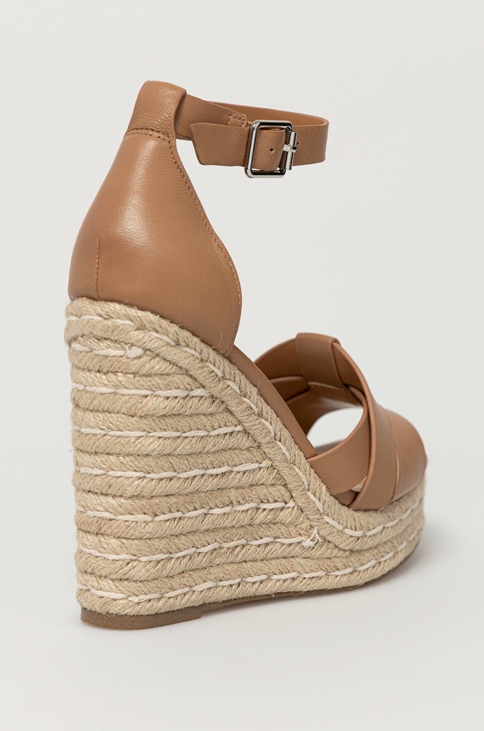 Steve Madden Sandały skórzane SM11000977 brązowy SS21