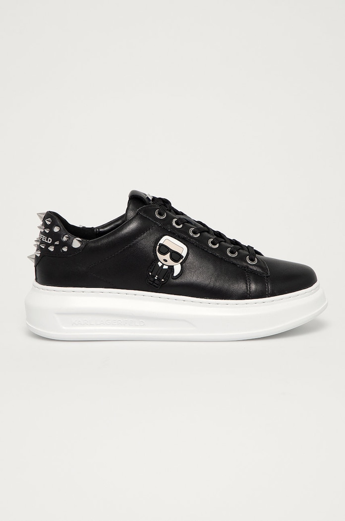 Karl Lagerfeld Buty skórzane KL62529.000 platforma czarny KL62529.000