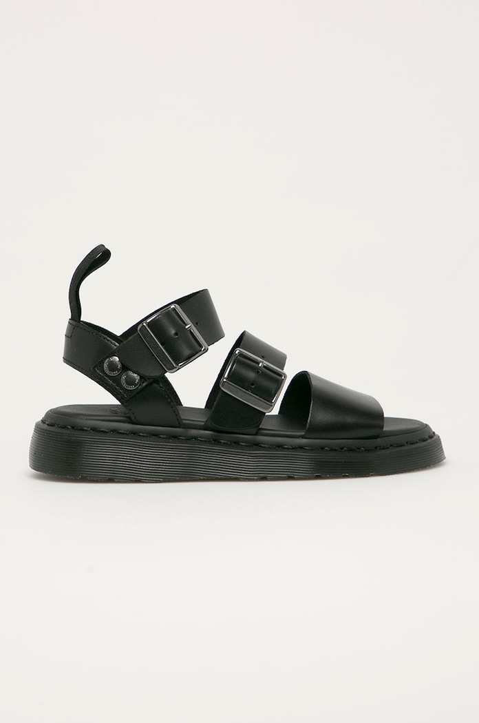 Dr. Martens - Кожени сандали Gryphon платформа черен DM15695001