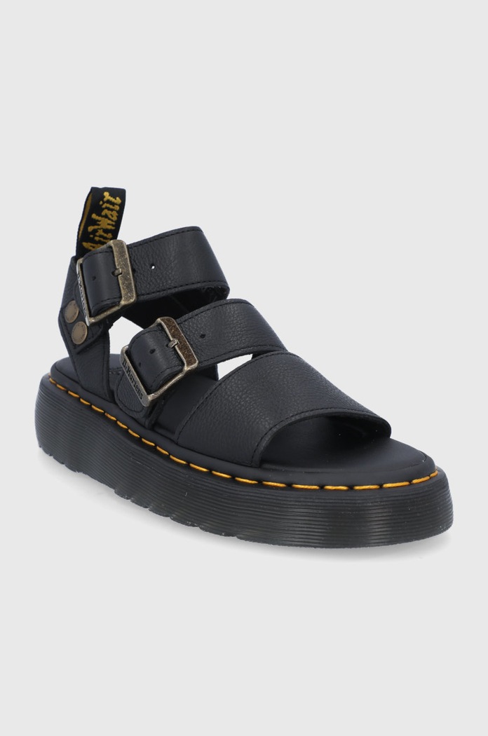 Δερμάτινα πέδιλα Dr. Martens Gryphon Quad DM25720001 μαύρο SS26
