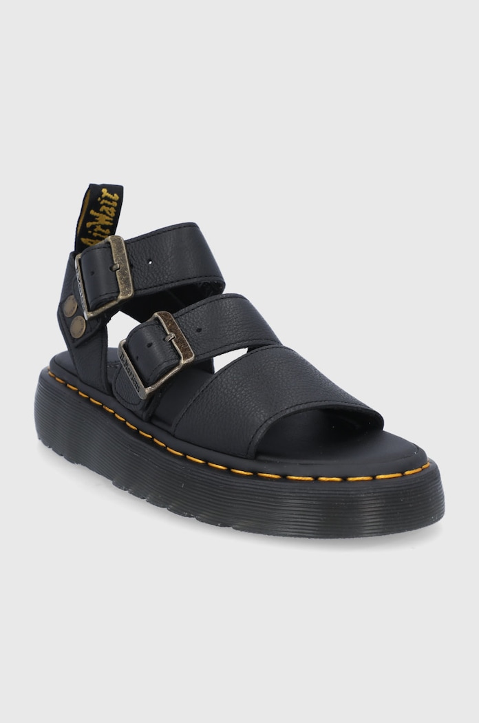 Δερμάτινα πέδιλα Dr. Martens Gryphon Quad DM25720001 μαύρο SS26