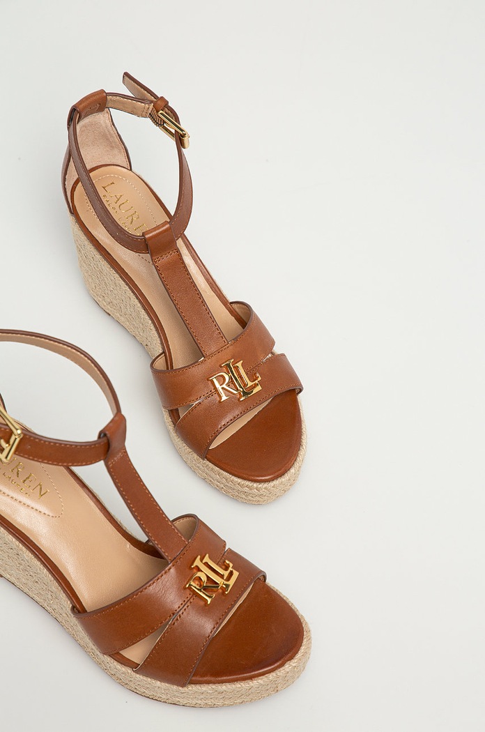 Lauren Ralph Lauren bőr szandál Hale 802774783001 barna