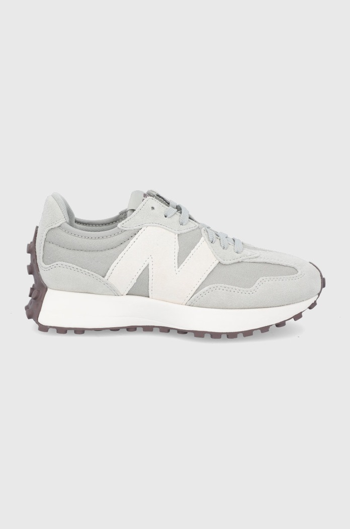 Topánky New Balance WS327FC semišová koža sivá WS327FC