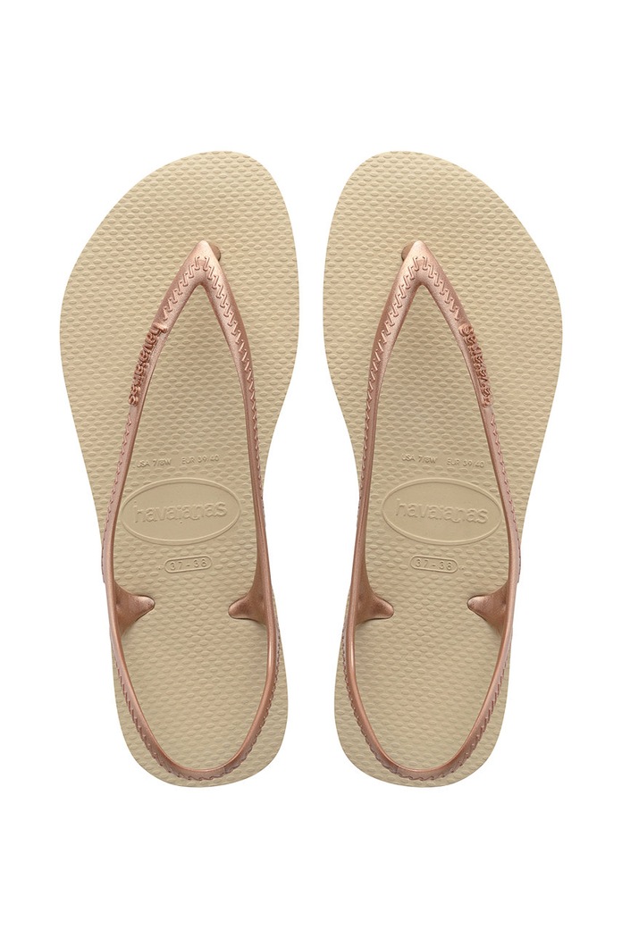 Sandály Havaianas bez podpatku béžová 4145746.0154P