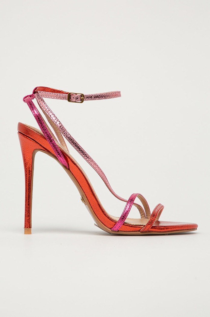Marciano by Guess Sandały skórzane szpilka różowy 1GG9D2.9566Z