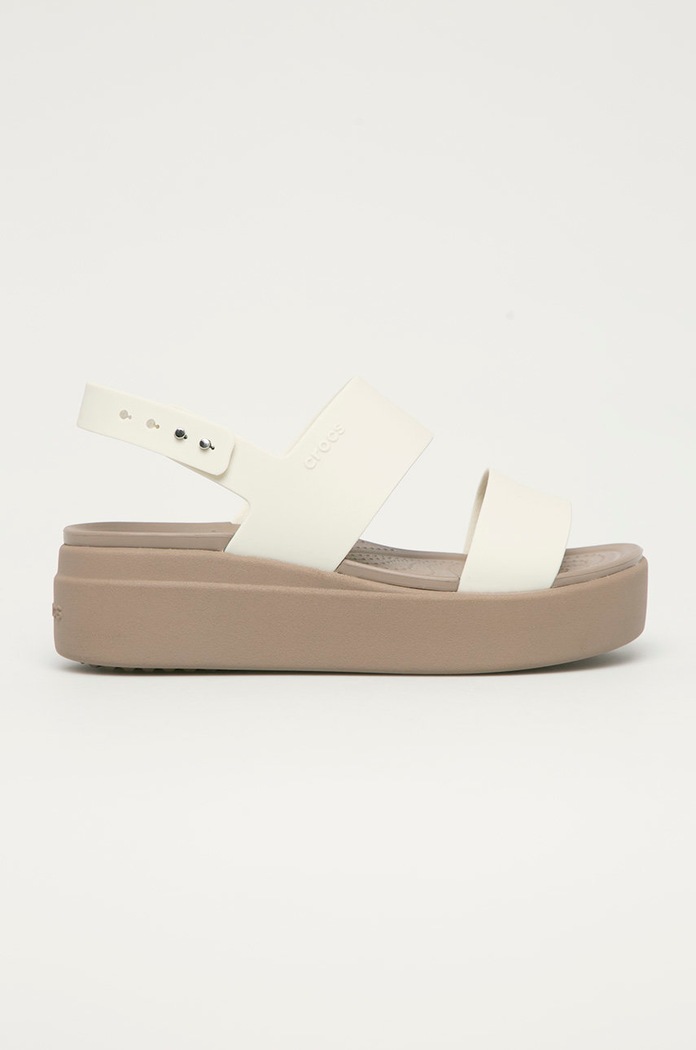 Crocs Sandały Brooklyn Low Wedge biały KLYN.LOW.WEDGE.W.206453