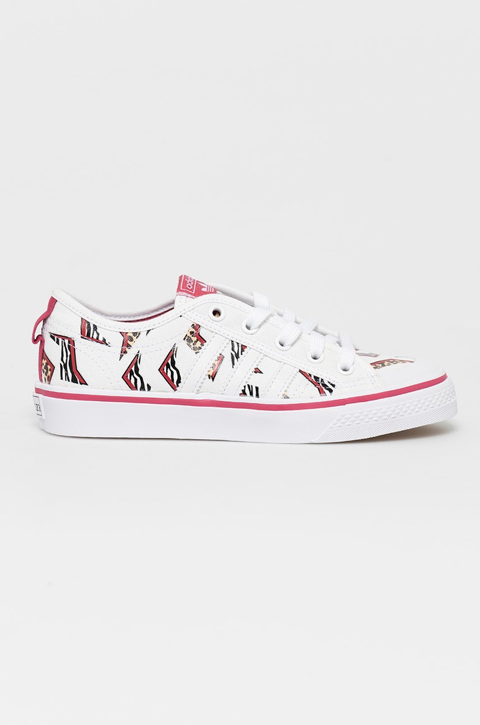 adidas Originals Tenisówki dziecięce NIZZA J FY8433 imitacja skóry licowej biały FY8433