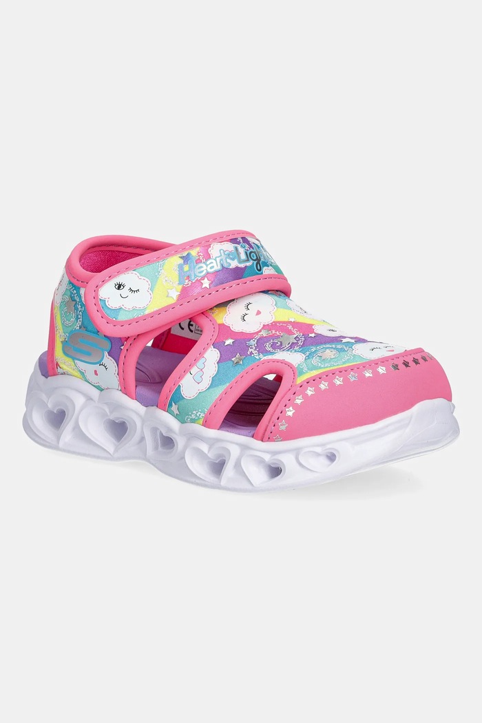 Skechers sandały dziecięce syntetyczny różowy 302977N