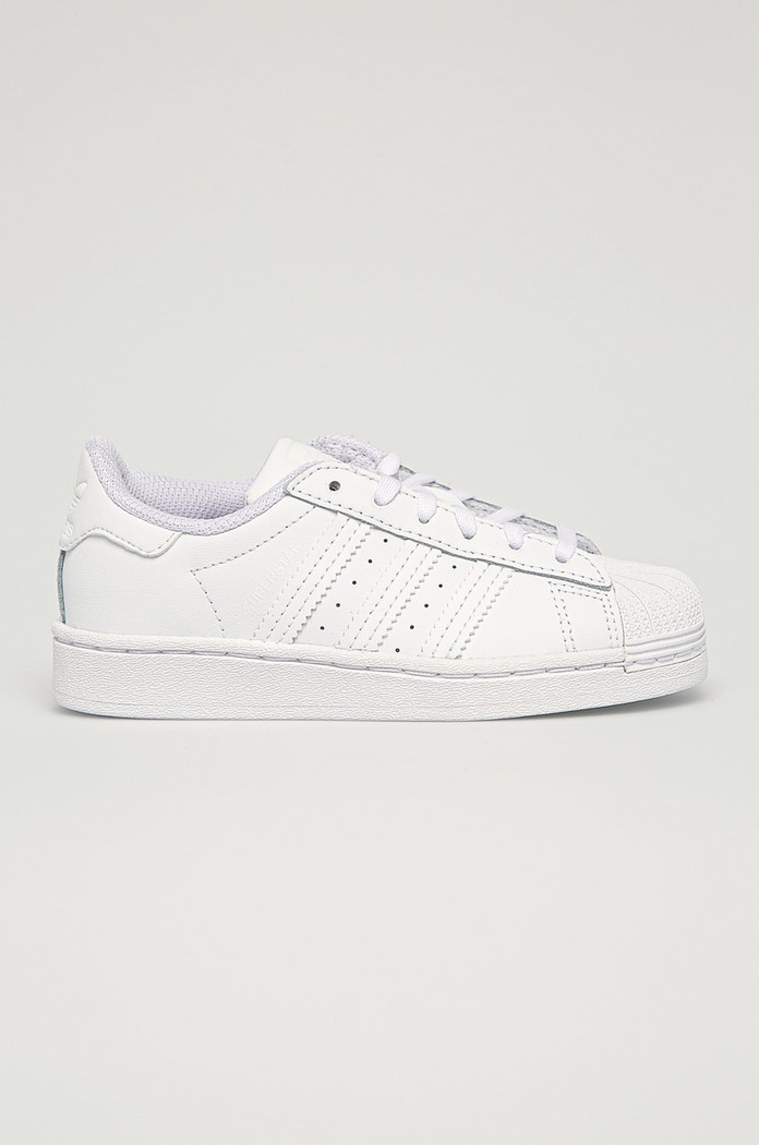 adidas Originals - Παιδικά παπούτσια Superstar C απομίμηση λείου δέρματος λευκό EF5395