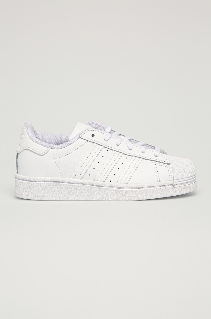 adidas Originals - Παιδικά παπούτσια Superstar C απομίμηση λείου δέρματος λευκό EF5395